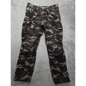 Iron Workers Pants Mens 38 Camo Aramid Fiber Lined Motorcycle Cargo Knee Pads